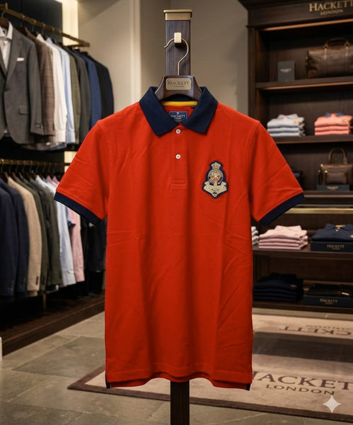 Premium Short Sleeve Polo Tee with Contrast Details
