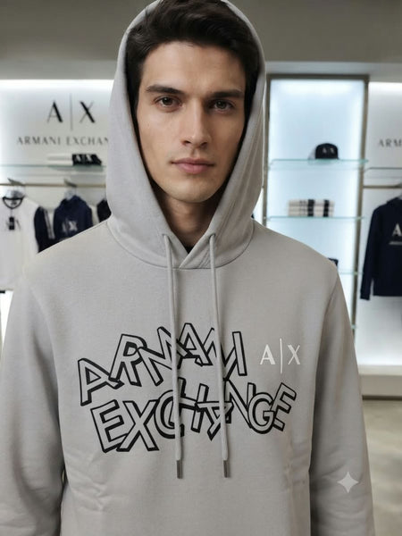 Premium Light Grey Hoodie with Graphic Detail