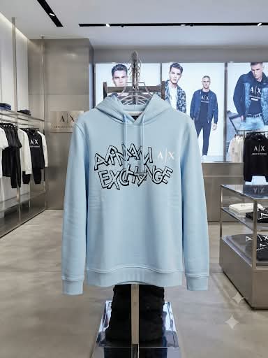 Premium Soft Blue Pullover Hoodie with Graphic Print