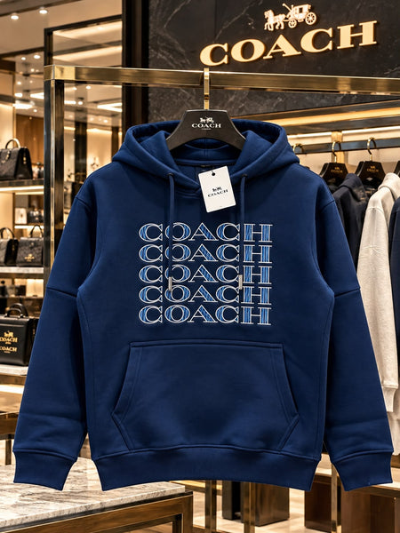 Premium Exclusive High-End Quality Navy Blue Graphic Print Hoodie