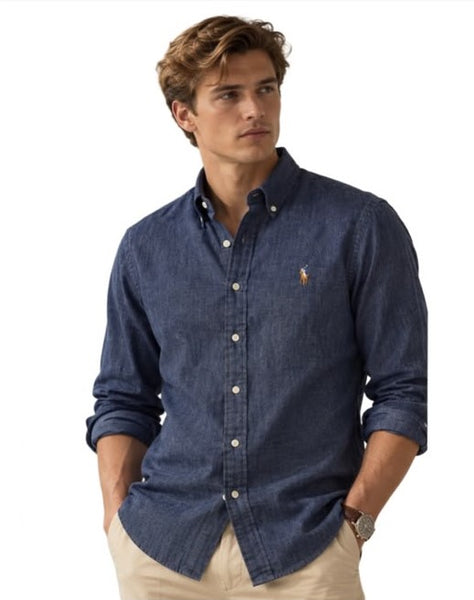 Premium Exclusive High-End Quality Soft Chambray Denim Button-Down Shirt