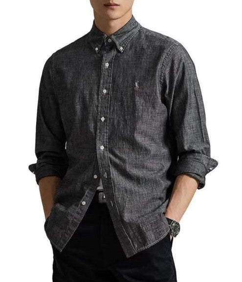 Premium Exclusive High-End Quality Soft Chambray Denim Button-Down Shirt