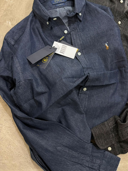 Premium Exclusive High-End Quality Soft Chambray Denim Button-Down Shirt