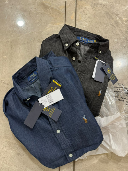 Premium Exclusive High-End Quality Soft Chambray Denim Button-Down Shirt