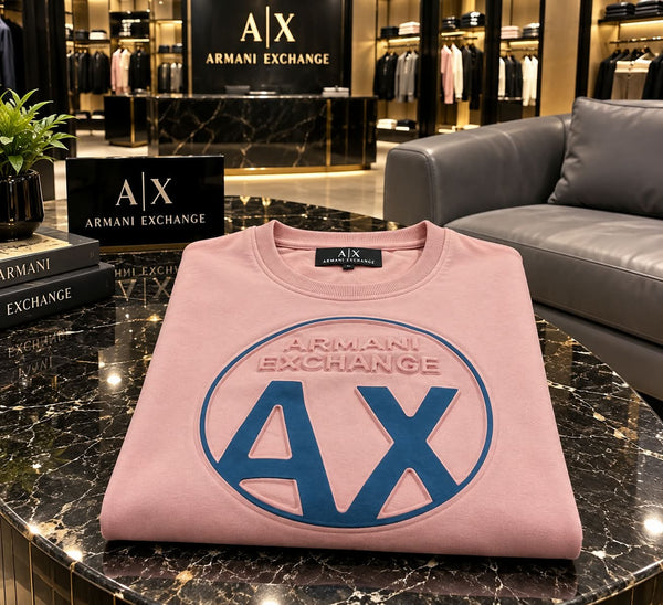 Premium Exclusive High-End Quality Soft Pink Crew-Neck Sweatshirt with Circular Logo