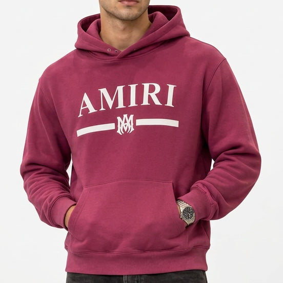 Premium Exclusive High-End Quality Burgundy Graphic Print Hoodie