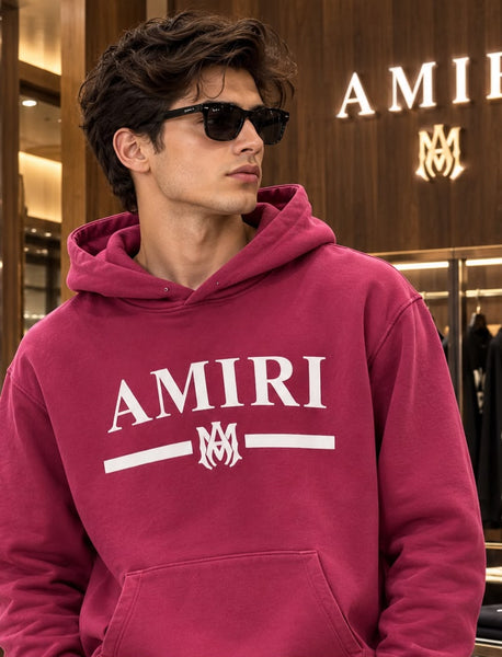 Premium Exclusive High-End Quality Burgundy Graphic Print Hoodie