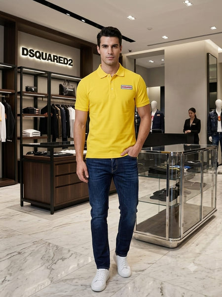 Premium Exclusive High-End Quality Contrast Collar Short Sleeve Polo T-Shirt