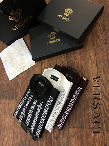 Premium Exclusive High-End Quality Geometric Pattern Long Sleeve Button Shirt