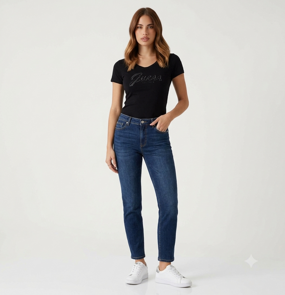 Premium Exclusive High-End Quality Oversized Rhinestone Graphic Tee