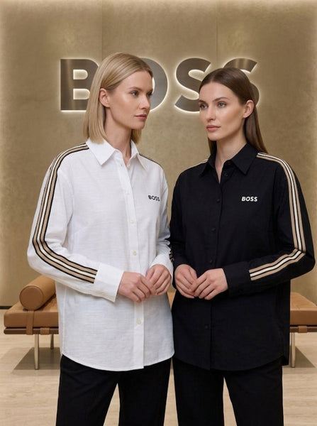 Premium Exclusive High-End Quality Women’s Regular Fit Shirt with Sleeve Stripe Detail