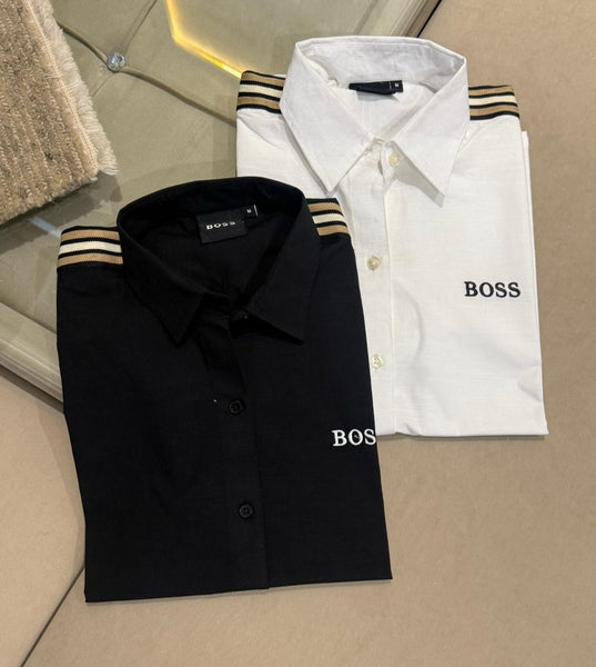 Premium Exclusive High-End Quality Women’s Regular Fit Shirt with Sleeve Stripe Detail