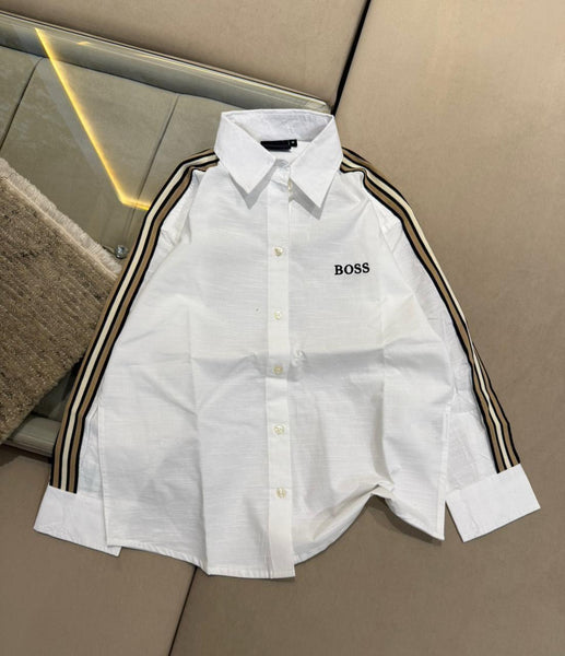 Premium Exclusive High-End Quality Women’s Regular Fit Shirt with Sleeve Stripe Detail