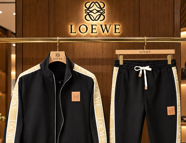 Premium Exclusive High-End Quality Black Tracksuit Set with Contrast Side Stripes