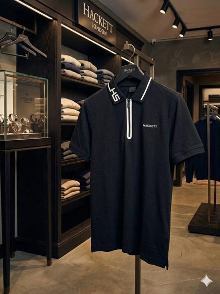 Premium Exclusive High-End Quality Contrast Stripe Short Sleeve Polo Tee