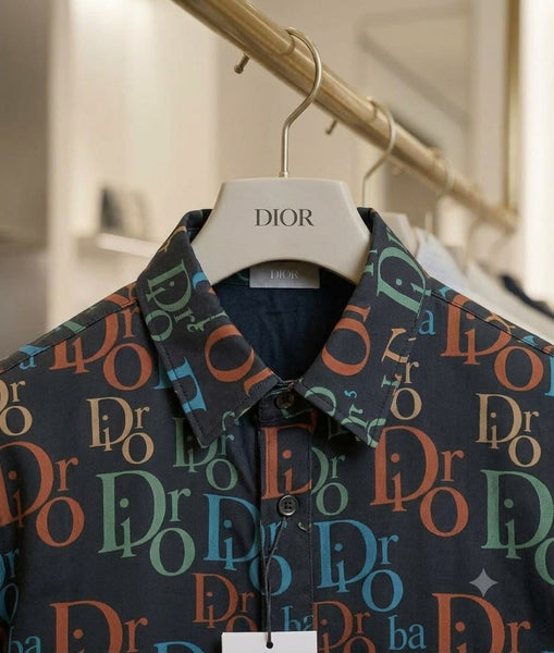 Premium Exclusive Long-Sleeve Button-Up Shirt – Multicolor All-Over Print Design