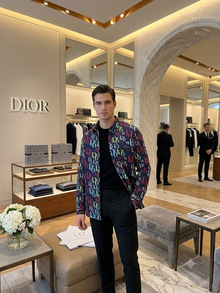 Premium Exclusive Long-Sleeve Button-Up Shirt – Multicolor All-Over Print Design