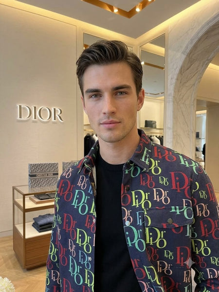 Premium Exclusive Long-Sleeve Button-Up Shirt – Multicolor All-Over Print Design