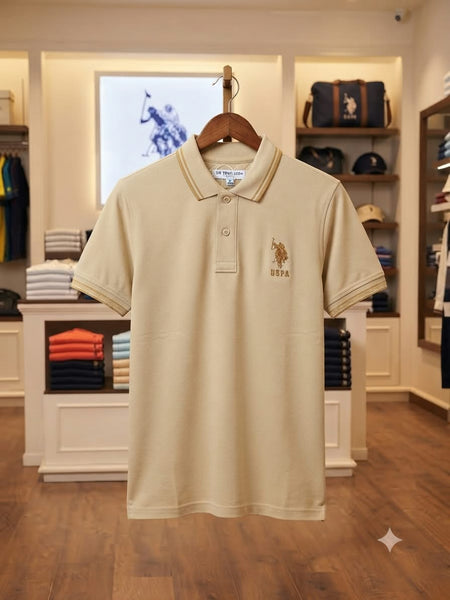 Premium Exclusive Contrast-Stripe Polo Shirt