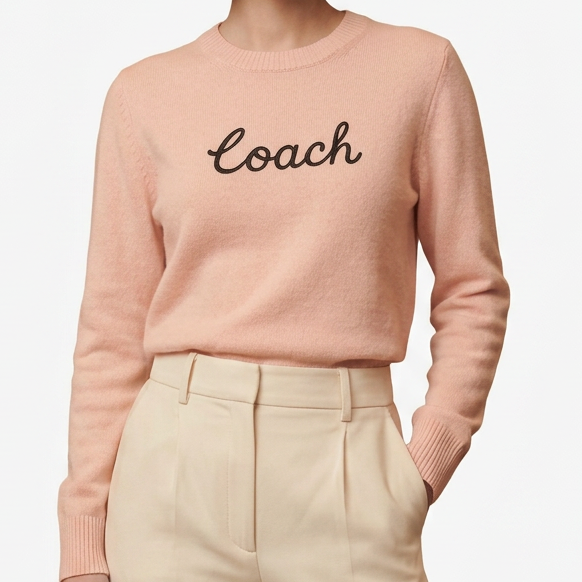 Premium Exclusive Soft Script Logo Crew-Neck Pullover