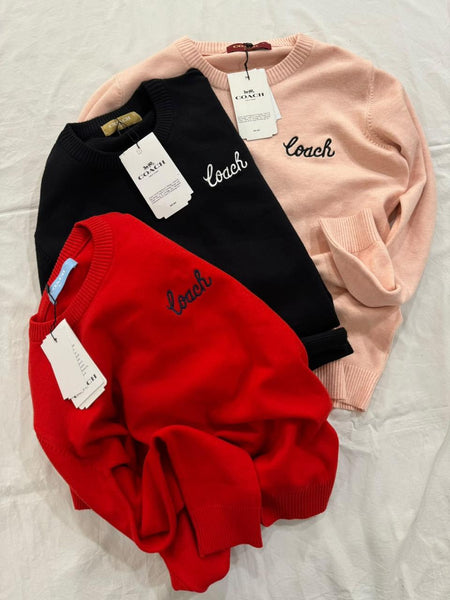 Premium Exclusive Soft Script Logo Crew-Neck Pullover