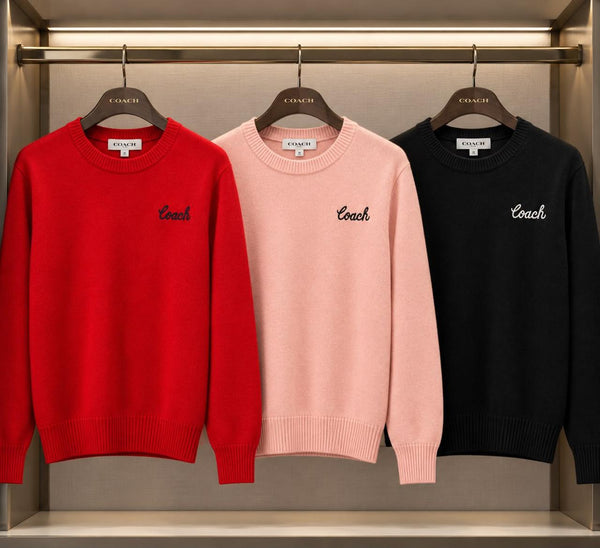 Premium Exclusive Soft Script Logo Crew-Neck Pullover