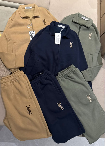 Premium Exclusive Black Zip-Up Tracksuit Set