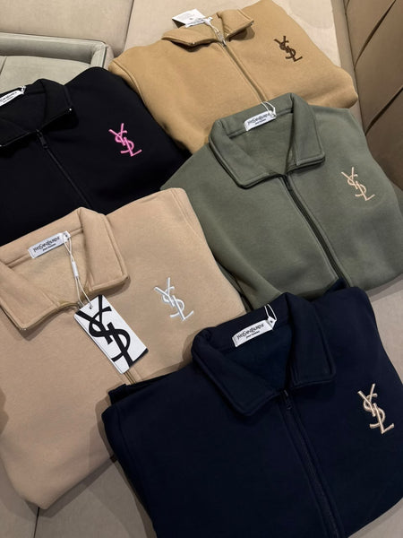 Premium Exclusive Black Zip-Up Tracksuit Set