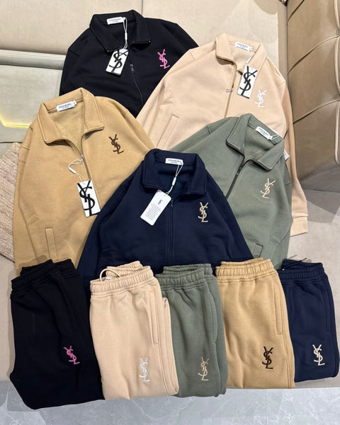 Premium Exclusive Black Zip-Up Tracksuit Set