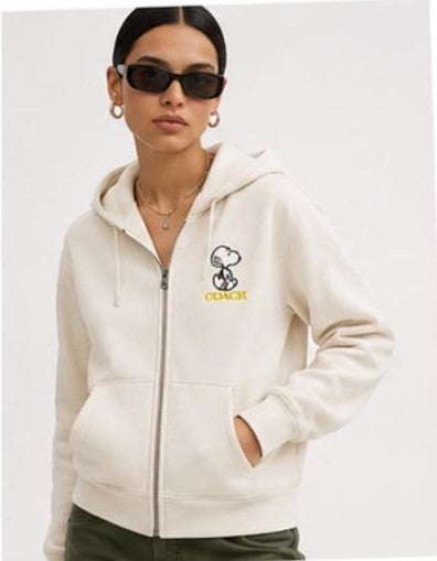 Premium Exclusive Soft Dinosaur Embroidered Zip Hoodie