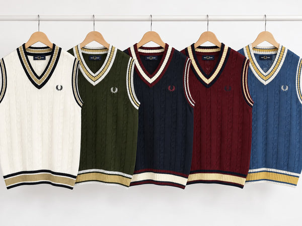 Premium Exclusive High-End Authentic Cable Knit V-Neck Sweater Vest