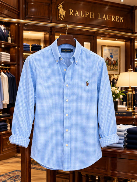 Premium Exclusive High-End Authentic Check Button-Down Shirt