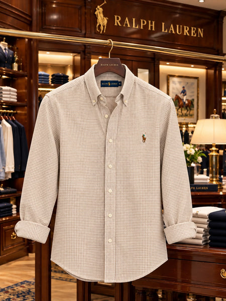 Premium Exclusive High-End Authentic Check Button-Down Shirt