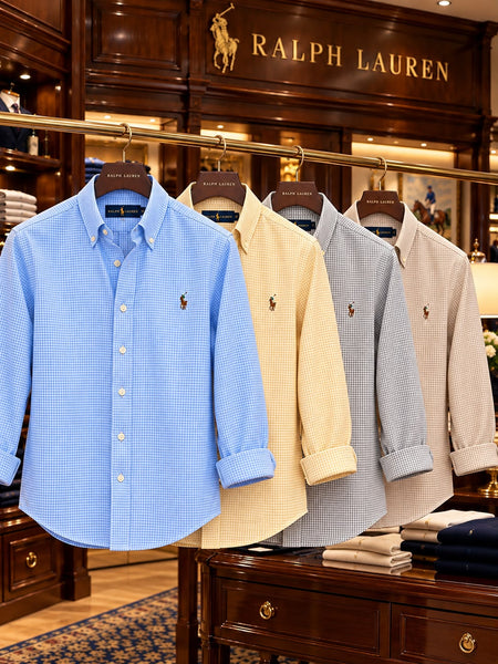 Premium Exclusive High-End Authentic Check Button-Down Shirt