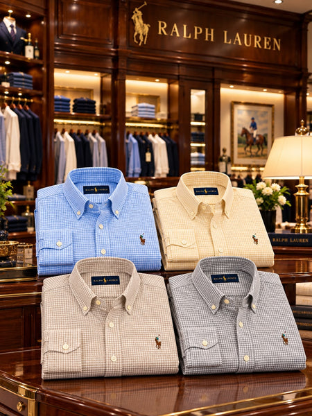 Premium Exclusive High-End Authentic Check Button-Down Shirt