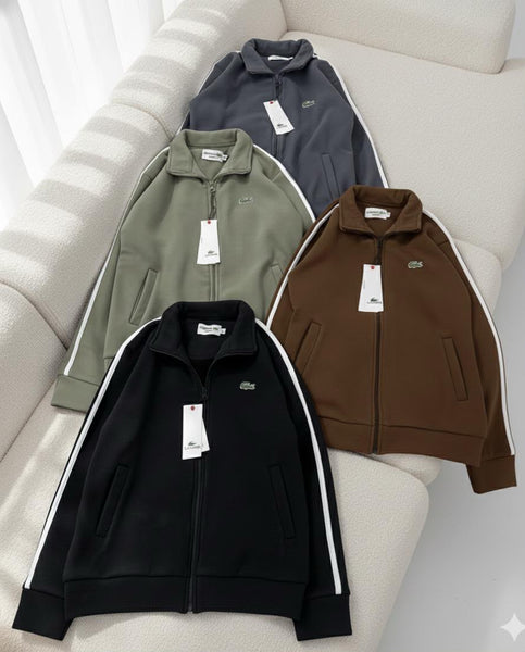 Premium Exclusive High-End Authentic Zip-Up Track Jacket with Contrast Stripes