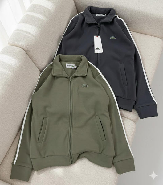 Premium Exclusive High-End Authentic Zip-Up Track Jacket with Contrast Stripes