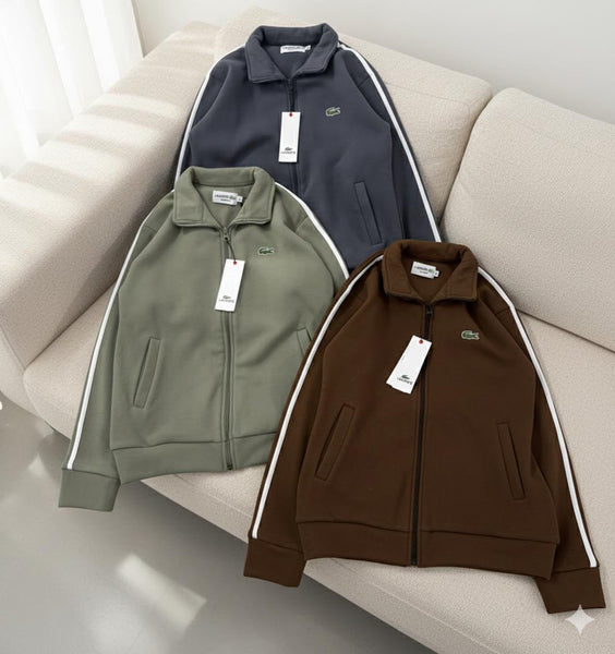 Premium Exclusive High-End Authentic Zip-Up Track Jacket with Contrast Stripes