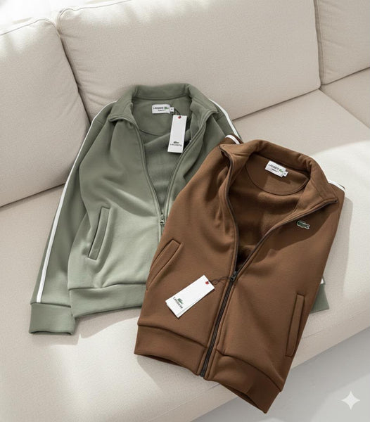 Premium Exclusive High-End Authentic Zip-Up Track Jacket with Contrast Stripes