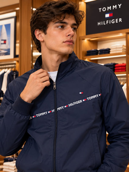 Premium Exclusive High-End Authentic Navy Lightweight Windcheater Jacket