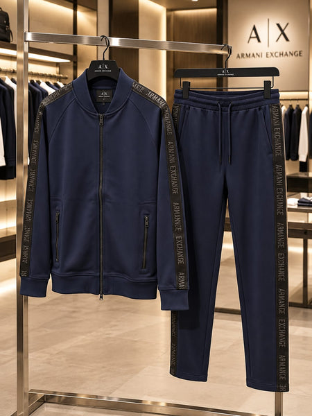 Premium Exclusive High-End Authentic Tracksuit Set with Contrast Side Stripes
