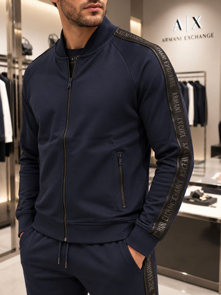 Premium Exclusive High-End Authentic Tracksuit Set with Contrast Side Stripes