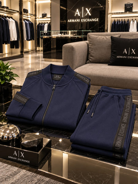 Premium Exclusive High-End Authentic Tracksuit Set with Contrast Side Stripes