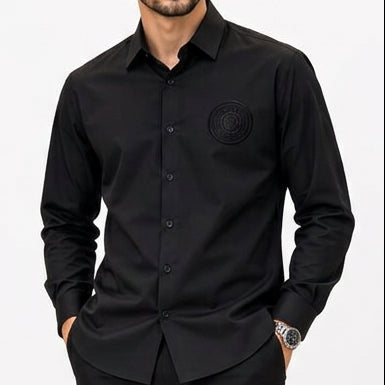 Premium Exclusive High-End Authentic Classic Button-Down Shirt with Emblem Detail