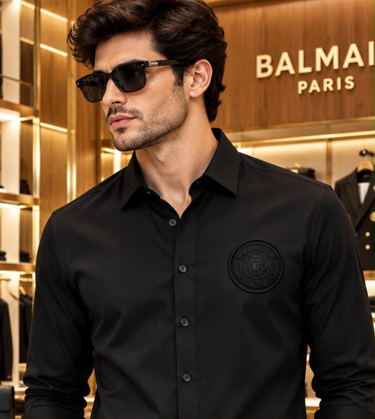 Premium Exclusive High-End Authentic Classic Button-Down Shirt with Emblem Detail