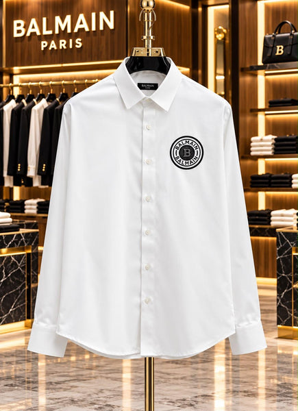 Premium Exclusive High-End Authentic Classic Button-Down Shirt with Emblem Detail