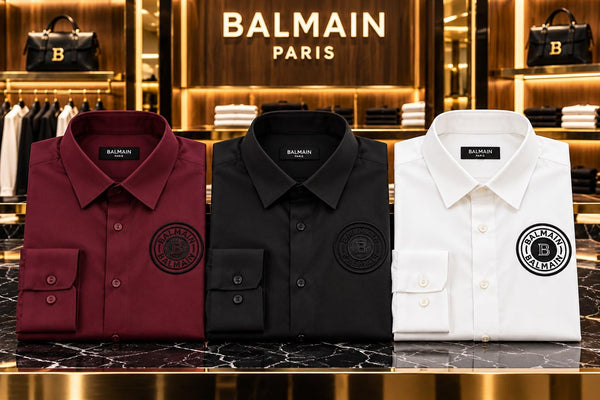 Premium Exclusive High-End Authentic Classic Button-Down Shirt with Emblem Detail