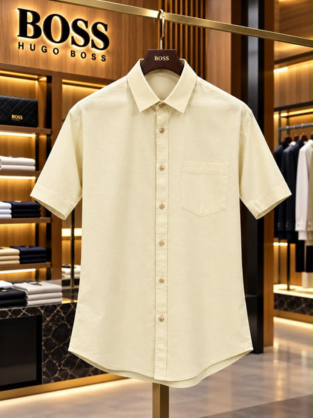 Premium Exclusive High-End Authentic Short-Sleeve Button-Down Shirt