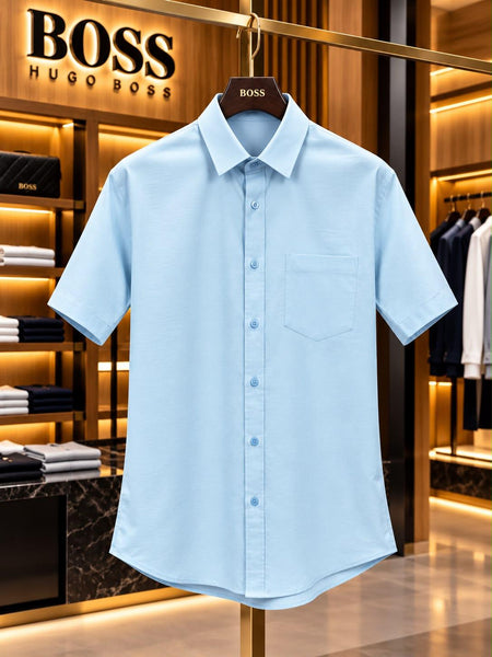 Premium Exclusive High-End Authentic Short-Sleeve Button-Down Shirt
