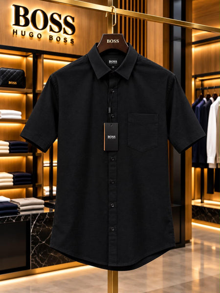 Premium Exclusive High-End Authentic Short-Sleeve Button-Down Shirt